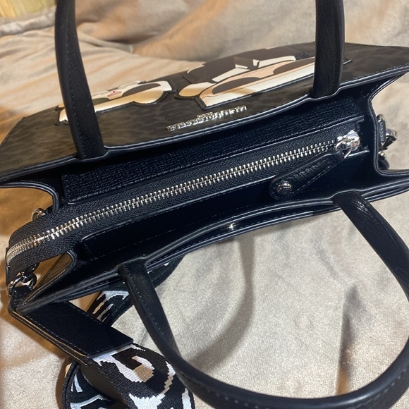 Karl Lagerfeld Paris Maybelle Satchel Black/Grey Leopard - Picture 11 of 16